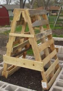 Picture of trellis made from pallets
